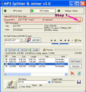 splitting mp3 into multiple tracks