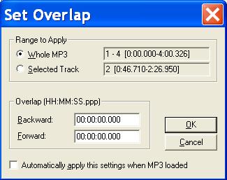 MP3 Splitter - Split with Overlap