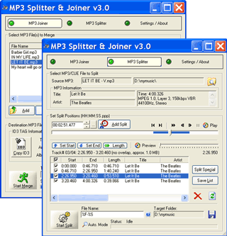 Click to view MP3 Splitter & Joiner 3.41 screenshot